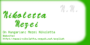 nikoletta mezei business card